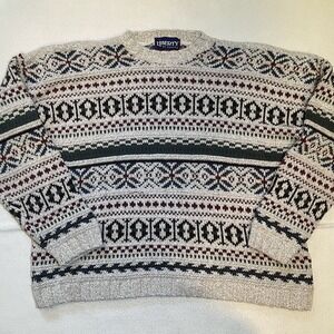 Vintage Fair Isle Knit Sweater‎ Mens Size 2XL Holiday Multicolor Cotton USA MADE